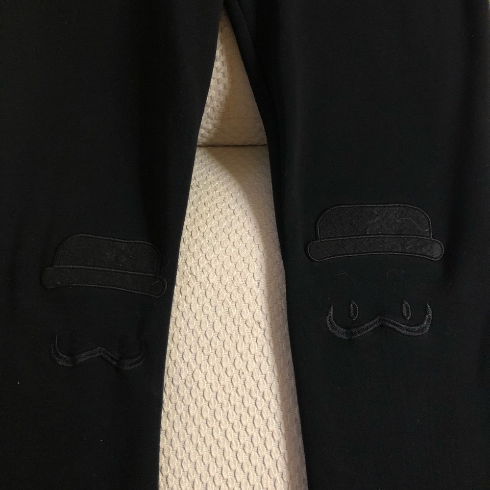 Cute Stitchwork Fleece Thick Stretch Legging